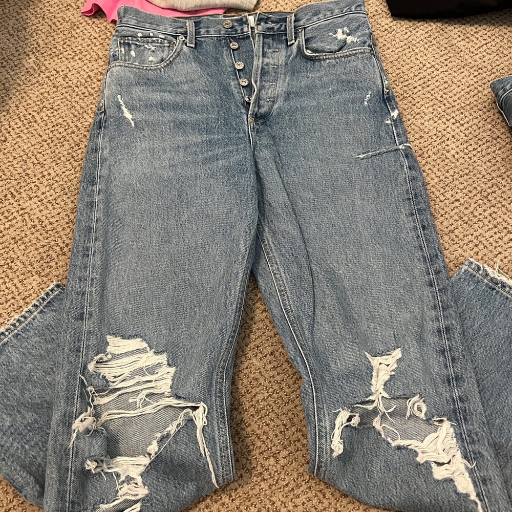 Agolde 90s mid rise straight fit jeans in fall out size 25